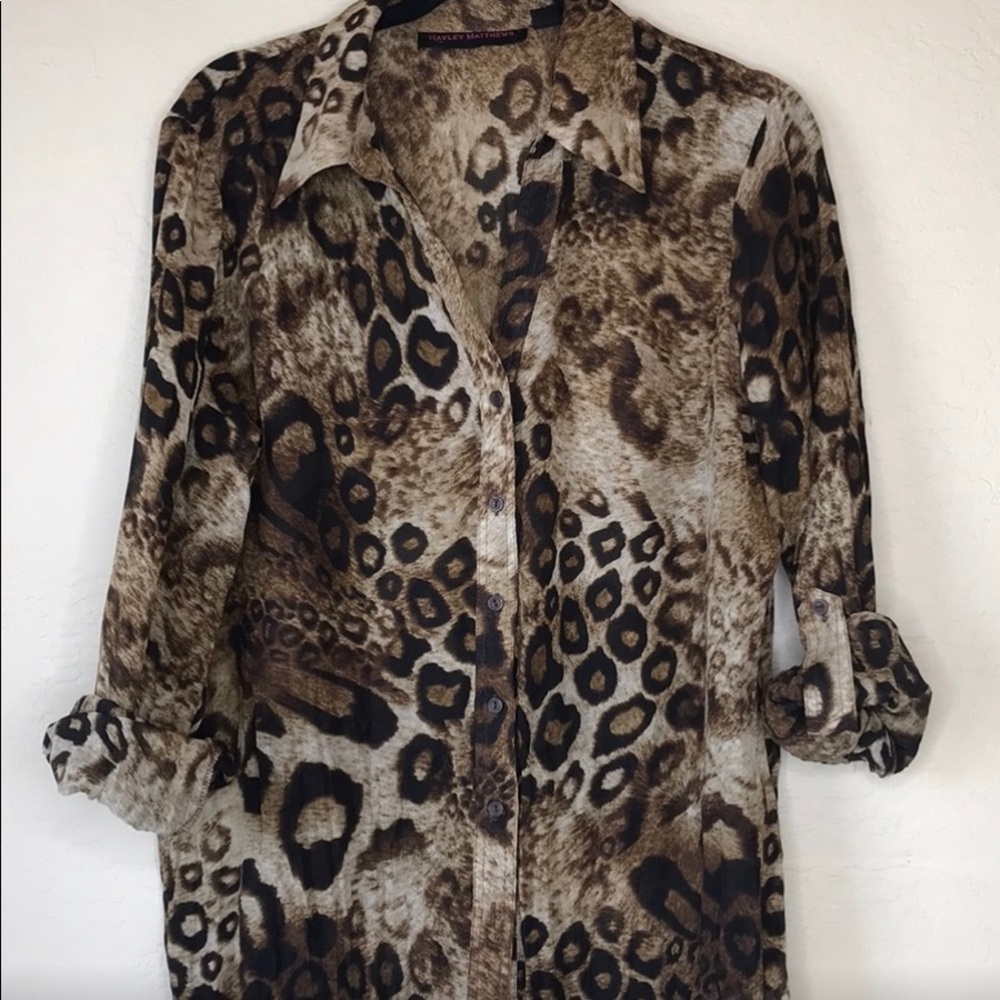 Leopard Print Blouse - image 1